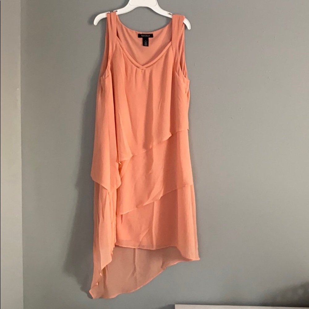 White House black market peach dress!